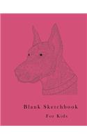 Blank Sketchbook for Kids: 110 pages, White paper, Sketch, Draw and Paint (Pink)