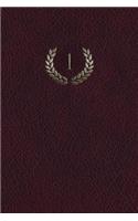 Monogram "1" Grid Notebook: 150 Page Journal Notebook Sketchbook