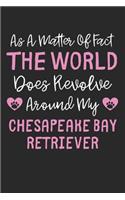 As A Matter Of Fact The World Does Revolve Around My Chesapeake Bay Retriever: Lined Journal, 120 Pages, 6 x 9, Funny Chesapeake Bay Retriever Gift Idea, Black Matte Finish (As A Matter Of Fact The World Does Revolve Around My 