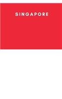 Singapore: Country Flag A5 Notebook to write in with 120 pages