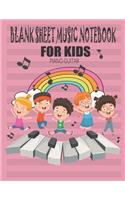 Blank Sheet Music Notebook for Kids (Piano, Guitar)