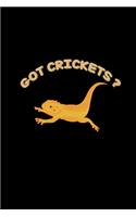 Got Crickets: Bearded Dragon Bait Lined Notebook Journal Diary 6x9