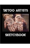 Tattoo Artists Sketchbook: Body Art Designs Ideas Sleeve For Women For Men - 30 Sketch Pages - 7.44" x 9.69"