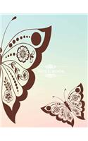 Notebook: Notebook Journal Diary, 110 Lined pages, 8.5" x 11" Notebook for Writing Letters & Words, Diary - Butterfly Cover