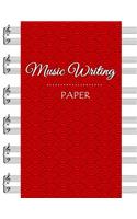 Music Writing Paper: Grand Staff Blackline Master, Music Manuscript Paper Notebooks, Songwriters and Musicians, Lyric Diary and Manuscript Paper 8.5" x 11" 100 Pages