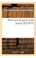 Morceaux de Prose Et de Poésie