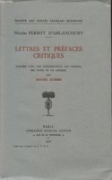 Lettres Et Prefaces Critiques