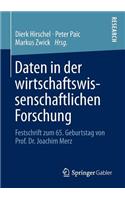 Daten in Der Wirtschaftswissenschaftlichen Forschung