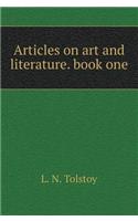 Articles about art and literature. book One