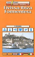 Ibiza, Formentera Tourist Map 1:50, 000