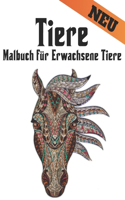Malbuch für Erwachsene Tiere