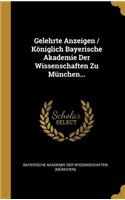 Gelehrte Anzeigen / Königlich Bayerische Akademie Der Wissenschaften Zu München...