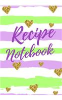 Recipe Notebook: My Favorite Recipes Blank Cookbook