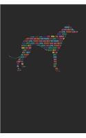 Greyhound Journal - Greyhound Notebook 'Word Cloud' - Gift for Greyhound Lovers