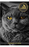 Meow Covers Plain Notebook- 6 X 9 - 100 Sites