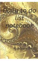Daily to do list notebook