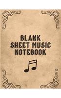 Blank Sheet Music Notebook