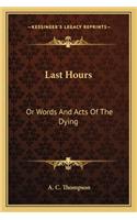 Last Hours: Or Words and Acts of the Dying