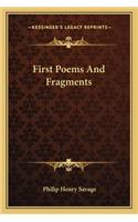First Poems and Fragments
