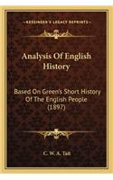 Analysis Of English History