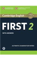 Cambridge English First 2 Student's Book with Answers and Audio: Authentic Examination Papers(FCE Practice Tests)
