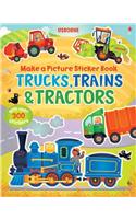 Make a Picture Sticker Book Trains, Trucks & Tractors