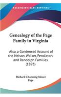 Genealogy of the Page Family in Virginia