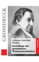 Grundlage der gesammten Wissenschaftslehre (Großdruck)
