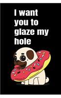 I want you to glaze my hole: Funny Crazy Quotes Cute Rude Naughty Valentine's Day Anniversary Notebook For Him and Her (Unique Alternative to a Greeting Card for boyfriend or gi