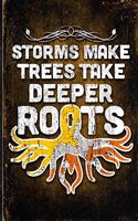 Storms Make Trees Take Deeper Roots: Bhutan Flag Customized Personalized Gift for Bhutanese Coworker Friend Planner Daily Weekly Monthly Undated Calendar Organizer Journal