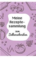 Meine Rezeptesammlung zum Selberschreiben: A5 - 110 Seiten - Rezeptbuch selberschreiben - Kochbuch zum selber schreiben - Blanko Kochbuch selbstgestalten - leeres Kochbuch - Notizbuch DIY Rez