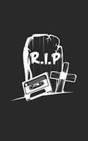 R.I.P: 6x9 Cassette-Tape - blank with numbers paper - notebook - notes