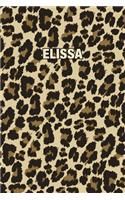 Elissa: Personalized Notebook - Leopard Print (Animal Pattern). Blank College Ruled (Lined) Journal for Notes, Journaling, Diary Writing. Wildlife Theme Des