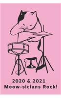 2020 & 2021 Two Year Weekly Planner For Drummer - Funny Musician Cat Pun Appointment Book Gift - Two-Year Agenda Notebook: Starts October 2019 - Cute Kitten Music Gift Month Calendar: 2 Years of Monthly Plans - Daily Logbook - Personal Goal Day Log