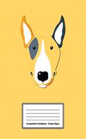 Composition Notebook - Graph Paper: Yellow Bull Terrier - 109 pages 8.5"x11" - White Blank 5x5 Exercise Book - School Subject - Gift For Kids Teenager Adult Teacher Student - Journal -