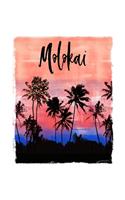 Molokai: Hawaiian Christmas Notebook With Lined Wide Ruled Paper For Taking Notes. Stylish Tropical Travel Journal Diary 5 x 8 Inch Soft Cover. For Home, Wor