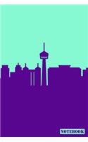 Notebook: San Antonio Texas Cityscape Diary Journal (Purple & Green)