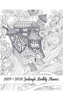 2019-2020 Zentangle Monthly Planner: Best Monthly Planner for Happiness & Productivity - Guaranteed to Get You Organized