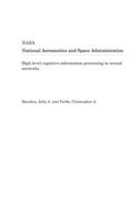 High Level Cognitive Information Processing in Neural Networks