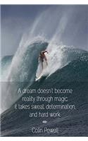 A Dream Doesn't Become Reality Through Magic