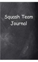 Squash Team Journal Chalkboard Design