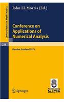 Conference on Applications of Numerical Analysis: Held in Dundee/Scotland, March 23 - 26, 1971