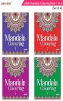 Jolly Kids Mandala Colouring Books Set of 4| Colouring Book for Adults, Teenagers| Stress Relieving Designs| Ages 12+