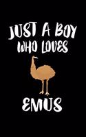 Just A Boy Who Loves Emus: Animal Nature Collection