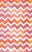 Graph Paper Notebook: Quad Ruled Graphing Paper, 200 Pages, Pink Orange Chevron (8.5x11)