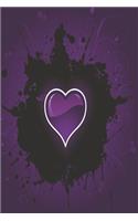 Heart in the dark violet