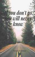 If You Don't Go You Will Never Know Travel Planner