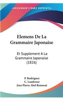 Elemens De La Grammaire Japonaise