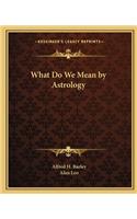 What Do We Mean by Astrology