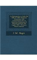 Delinquenza in Italia Dal 1890 Al 1905